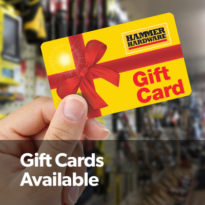Give the ´gift of choice´ - with an E Hayes Hammer Hardware Gift Card 