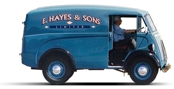 Norman Hayes driving the company´s original Morris Shop Van 