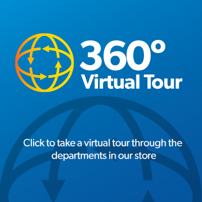 Click to take a 360º Virtual Tour through the inside of our store