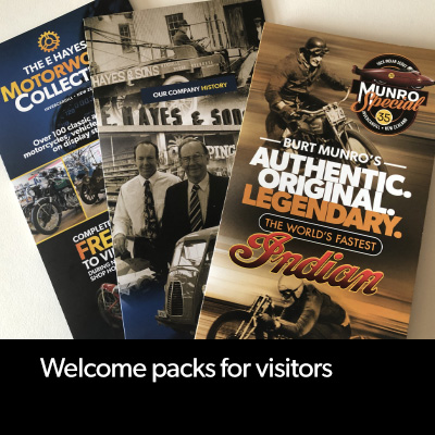 Complimentary information packs available for visitors