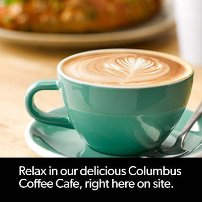 Enjoy a refreshing break in our Columbus Coffee Cafe